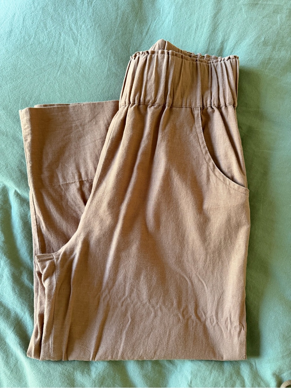 Casual high waisted tan pants